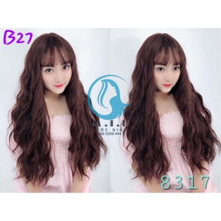 TÓC CẢ ĐẦU SÓNG TRỤC DÀI TẶNG LƯỚI ĐỘI  - TÓC GIẢ CAO CẤP TIỂU THƯ
