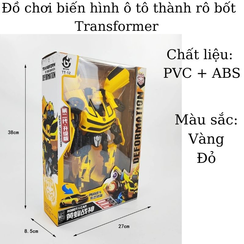 Đồ chơi rô bốt biến hình ô tô Transformer 2in1 siêu to khủng lồ cho bé