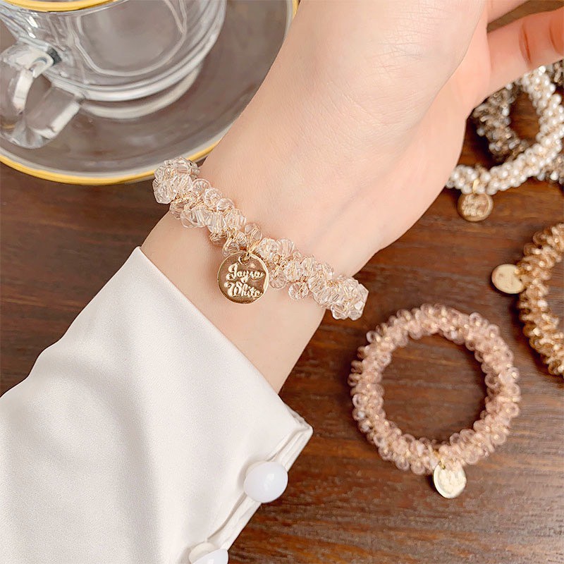 Chun nịt buộc tóc Hugono cho bé siêu co giãn hàn quốc tiểu thư pha lê dễ thương giá rẻ tiện dụng SC37