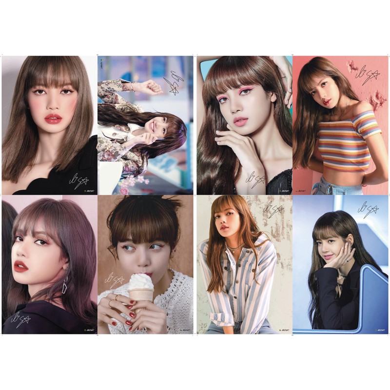 Poster in hình nhóm nhạc Blackpink và từng thành viên độc đáo 8 tấm A3