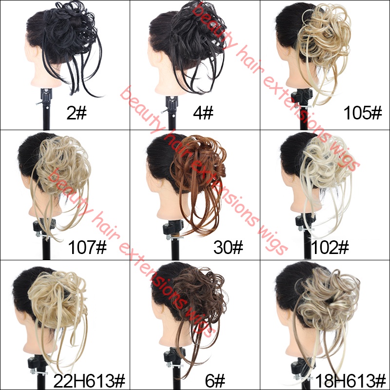 Tóc Giả Kiểu Búi Tóc Xoăn Cách Nhiệt Dành Cho Nữ
