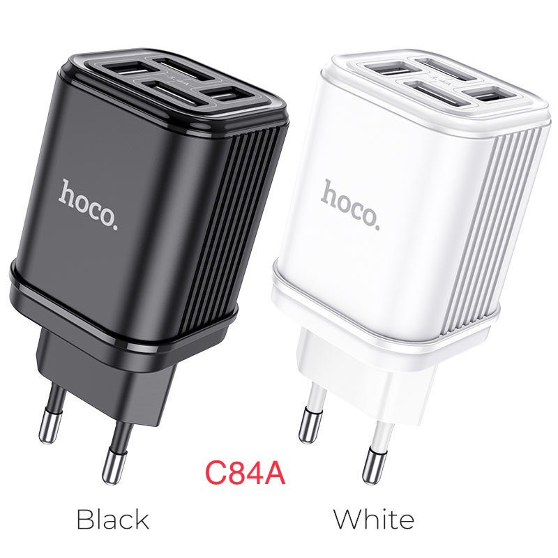 Cốc Sạc 4 Cổng Sạc  HoCo C84A -Củ Sạc Đa Năng Sạc Cùng Lúc Sạc 4 Cổng USB 3.4A