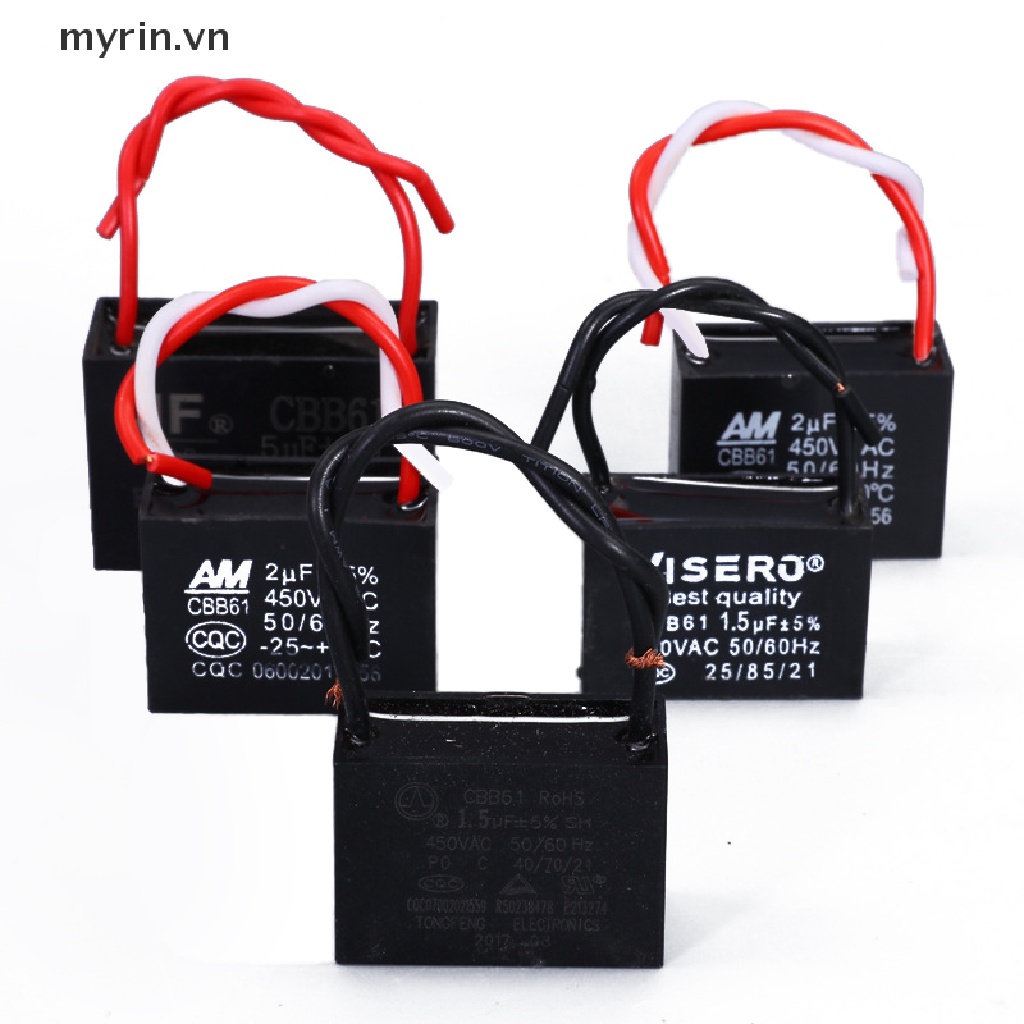 Quạt Trần myrin CBB61 450V 1UF 1.2UF 1.5UF 2UF 2.5UF 3UF 3.5UF 4UF 4.5UF 5UF 8UF 10UF 18UF 20UF 25UF