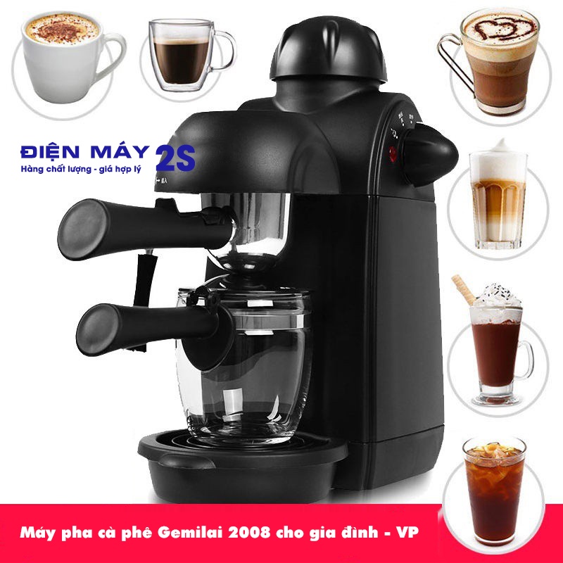 Máy pha cafe, máy pha cà phê Espresso Gemilai 2008 chính hãng - giá tốt nhất shopee