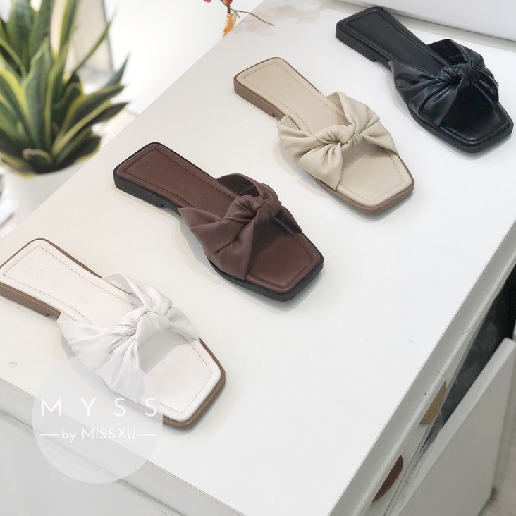 Dép nữ bệt xoắn nơ giữa thời trang MYSS - DE75
