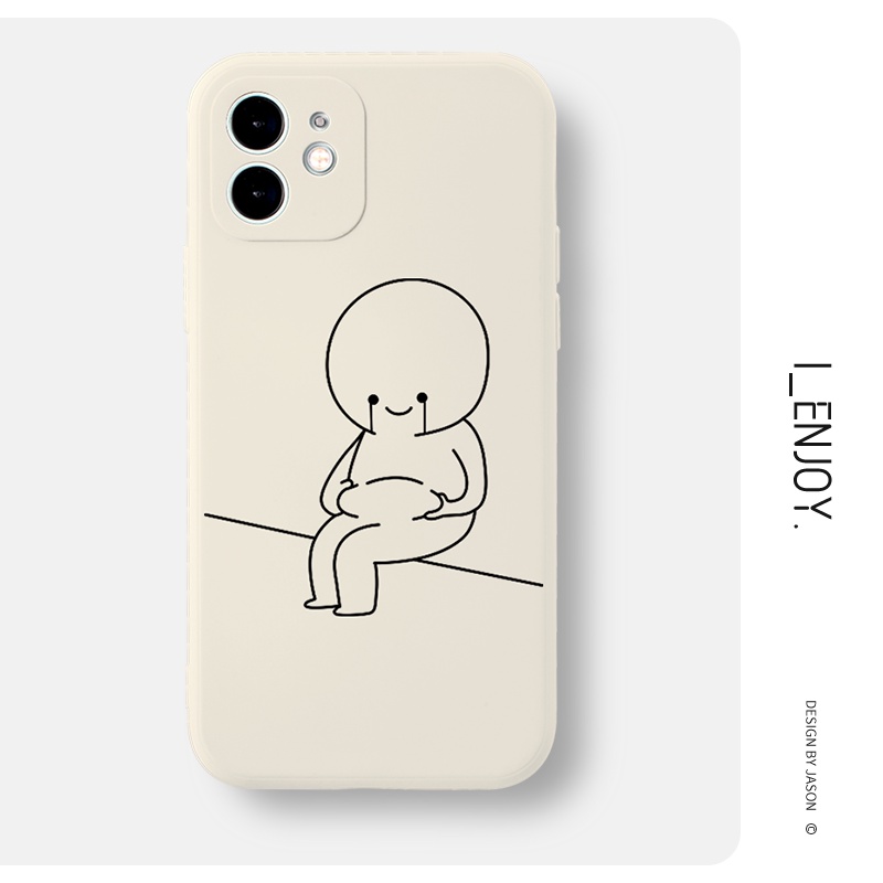 Ốp lưng GUMAN mềm viền vuông cặp đôi dễ thương đẹp cho iPhone 13 12 11 Pro Max SE 2020 X XR XS ip 8 7 6 6S Plus kute B8 | BigBuy360 - bigbuy360.vn