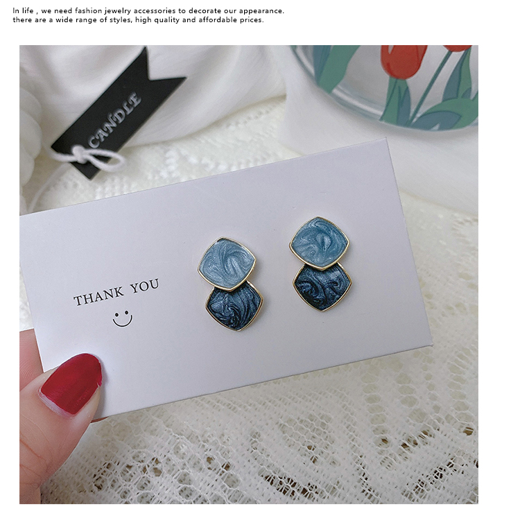 Đôi bông tai mạ bạc 925 đính đá thời trang cho nữ