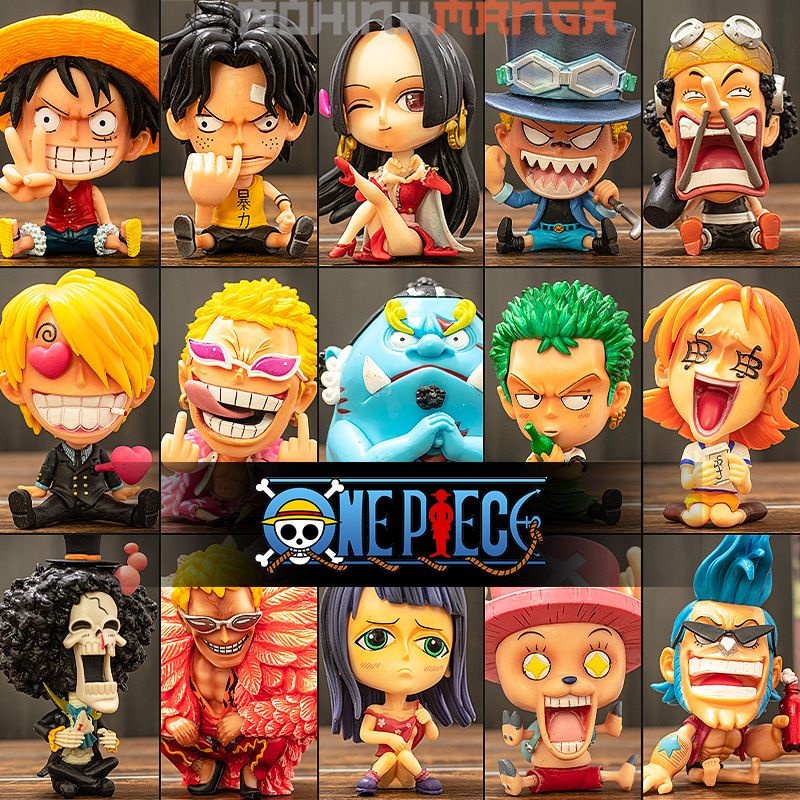 Mô hình chibi các nhân vật One Piece Đảo hải tặc siêu dễ thương như Luffy Zoro Nami Kaido Shanks Robin Sanji Usopp Boa