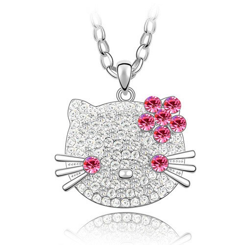 (BẠC CHUẨN)  DÂY CHUYỀN BẠC TA CHO BÉ GÁI MẶT MÈO HELLO KITTY DỄ THƯƠNG VÒNG CỔ BẠC TRẺ EM QUÀ 1/6 Ý NGHĨA