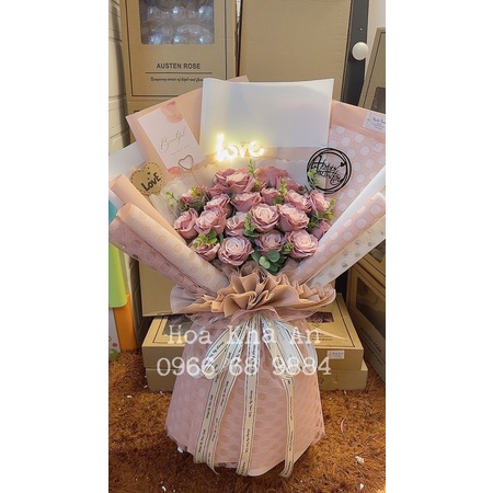 Hoa sáp 7 lớp siêu cao cấp, KT: cao 80cm, rộng 50cm. Bền vĩnh cửu. Mẫu thiết kế Khả An