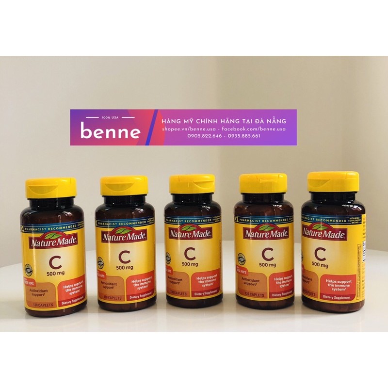 [USA air 🇺🇸] Viên Uống VITAMIN C Nature Made của Mỹ - Giúp Sáng Da và Tăng Cường Hệ Miễn Dịch | Thế Giới Skin Care