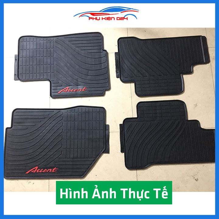 Lót sàn ô tô cao su Accent 2018-2019-2020-2021-2022-2023-2024 không mùi chống trơn trượt