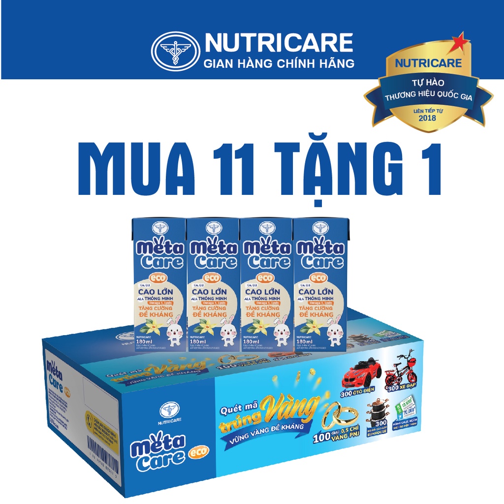 Sữa nước Nutricare Metacare ECO phát triển toàn diện