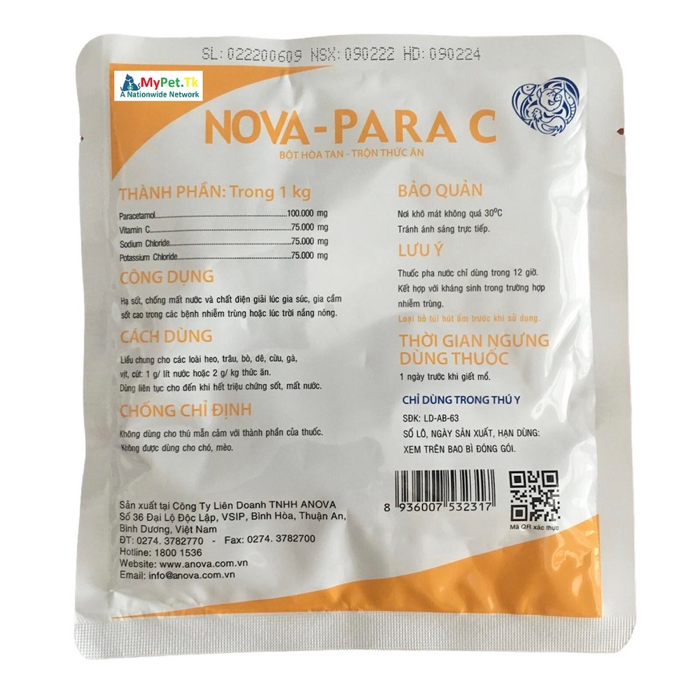 Nova Para Vitatim C Điện Giải