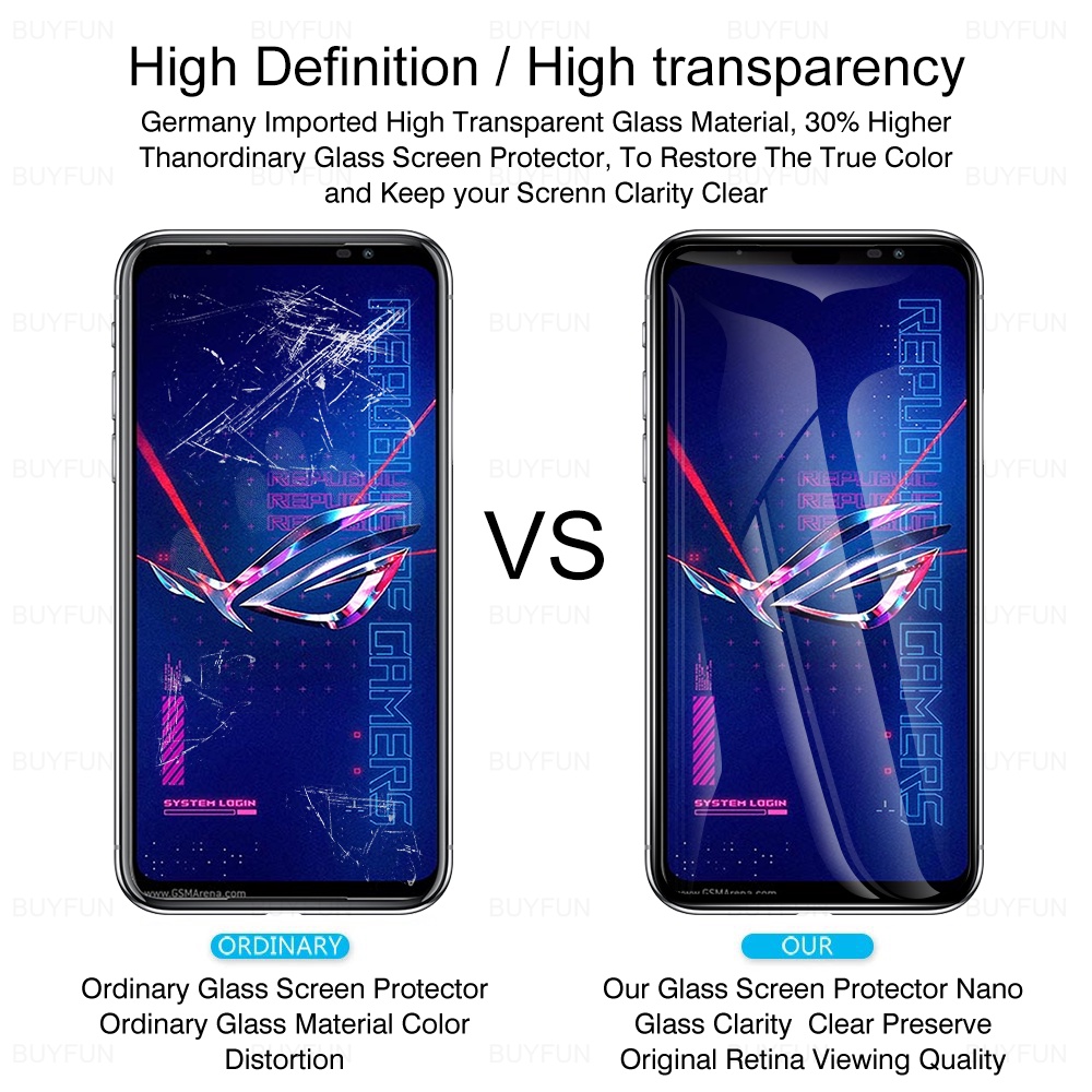 Set 3 Kính Cường Lực Bảo Vệ Màn Hình Điện Thoại Asus ROG Phone 6 Pro Rogphone 6 6pro Rogphone6 Rogphone6pro