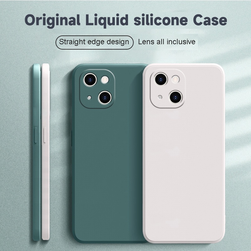 Ốp điện thoại LENUO silicon màu trơn chống sốc thích hợp cho iphone 13 pro max 13 mini xs max xr 8 7 plus