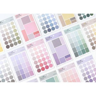 Sticker tấm color palette - tiệm ngựa gỗ