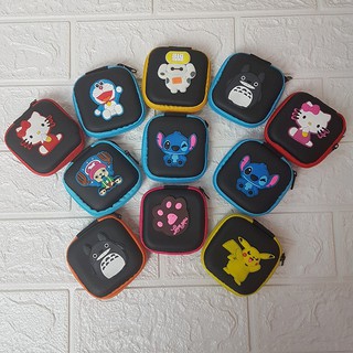 HCM - Hộp đựng tai nghe vuông Doremon Kitty Totoro Baymax Stitch