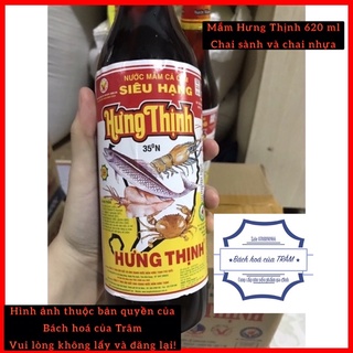 Nước mắm Cá cơm Hưng Thịnh 620 ml, độ đạm 35 (Chai sành)