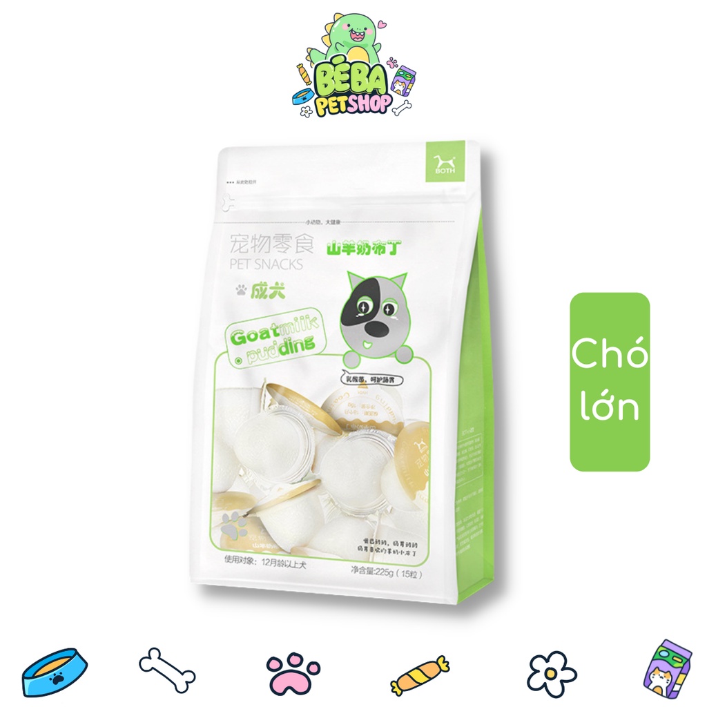 Pudding sữa dê cho chó mèo Both bổ sung canxi, hỗ trợ hệ tiêu hóa cho thú cưng 15g/viên | Bé Ba Petshop