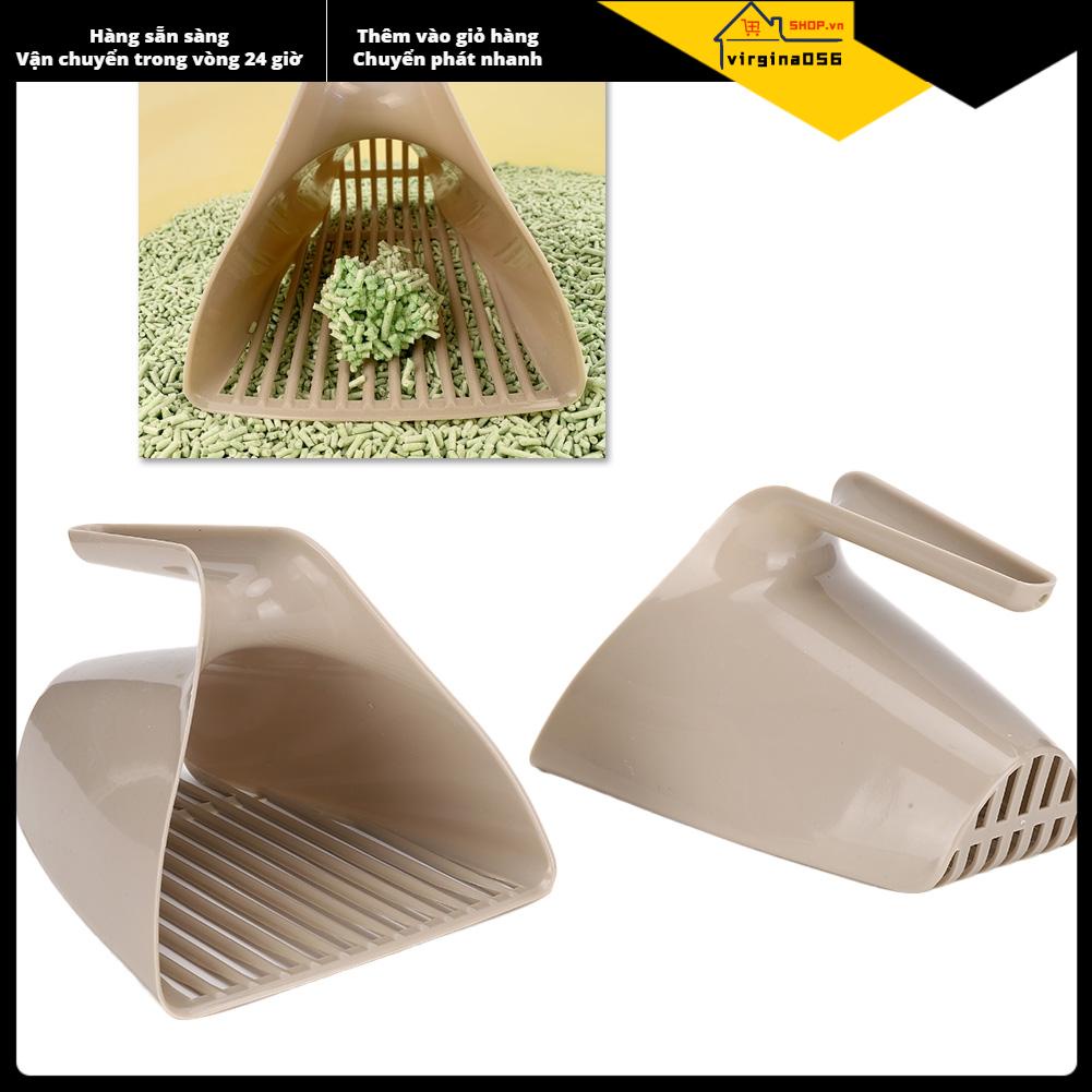 Virgina056 2 cái / Đặt Hộp cho mèo Xẻng Dụng cụ làm sạch Nhà vệ sinh Cái xẻng nhựa với Xử lý