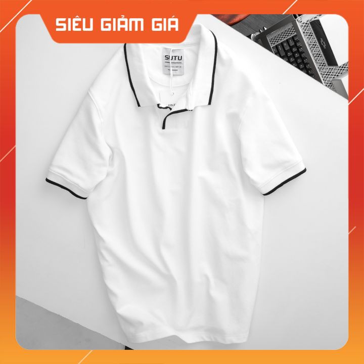 [ SALE SIÊU KHỦNG ] Áo POLO nam cổ bẻ ngắn tay phối viền dáng slimfit, chất cotton co giãn 4 chiều cao cấp - W REAL M