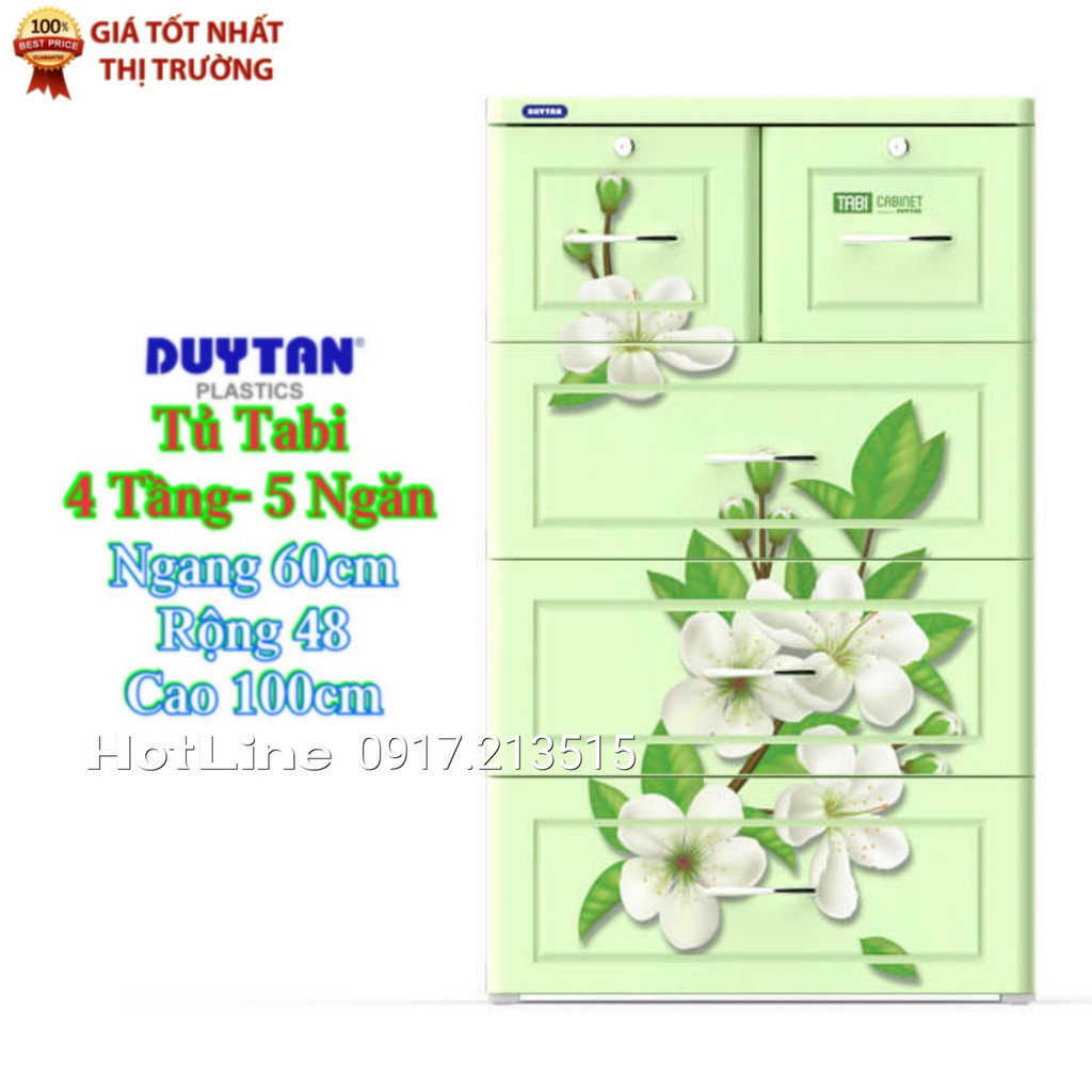 Tủ nhựa duy tân TABI 4 Tầng-5 Ngăn -Nhiều Hình Xinh