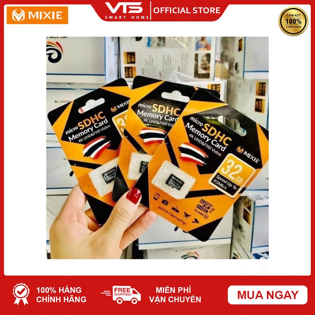 Thẻ nhớ Micro SD Mixie 32GB 95MB/s U3, Chuyên dụng cho Camera Chính Hãng, Bảo Hành 3 Năm - VTS Store