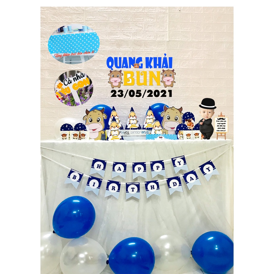 Combo trang trí sinh nhật bé trai