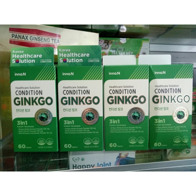 Condition Ginko Bổ Não, Tăng Cường Trí Nhớ, Lưu Thông Tuần Hoàn Máu 60 viên