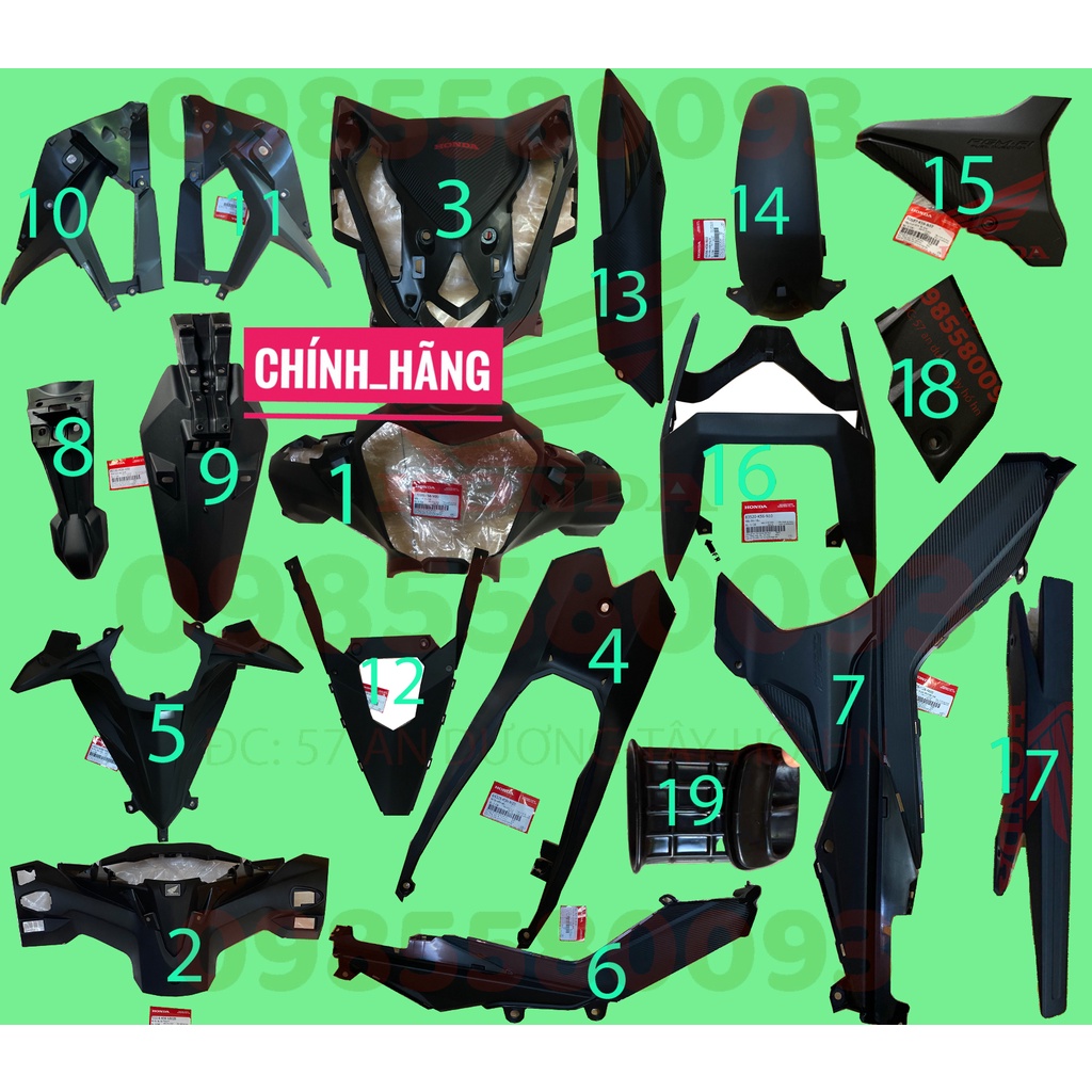Nắp sau tay lái / Bợ cổ đồng hồ Winner v1 Zin chính hãng Honda