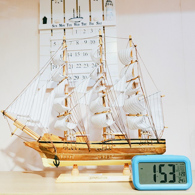 Mô hình thuyền buồm phong thủy 50A1 - 50cm - Quà tặng tân gia, khai trương