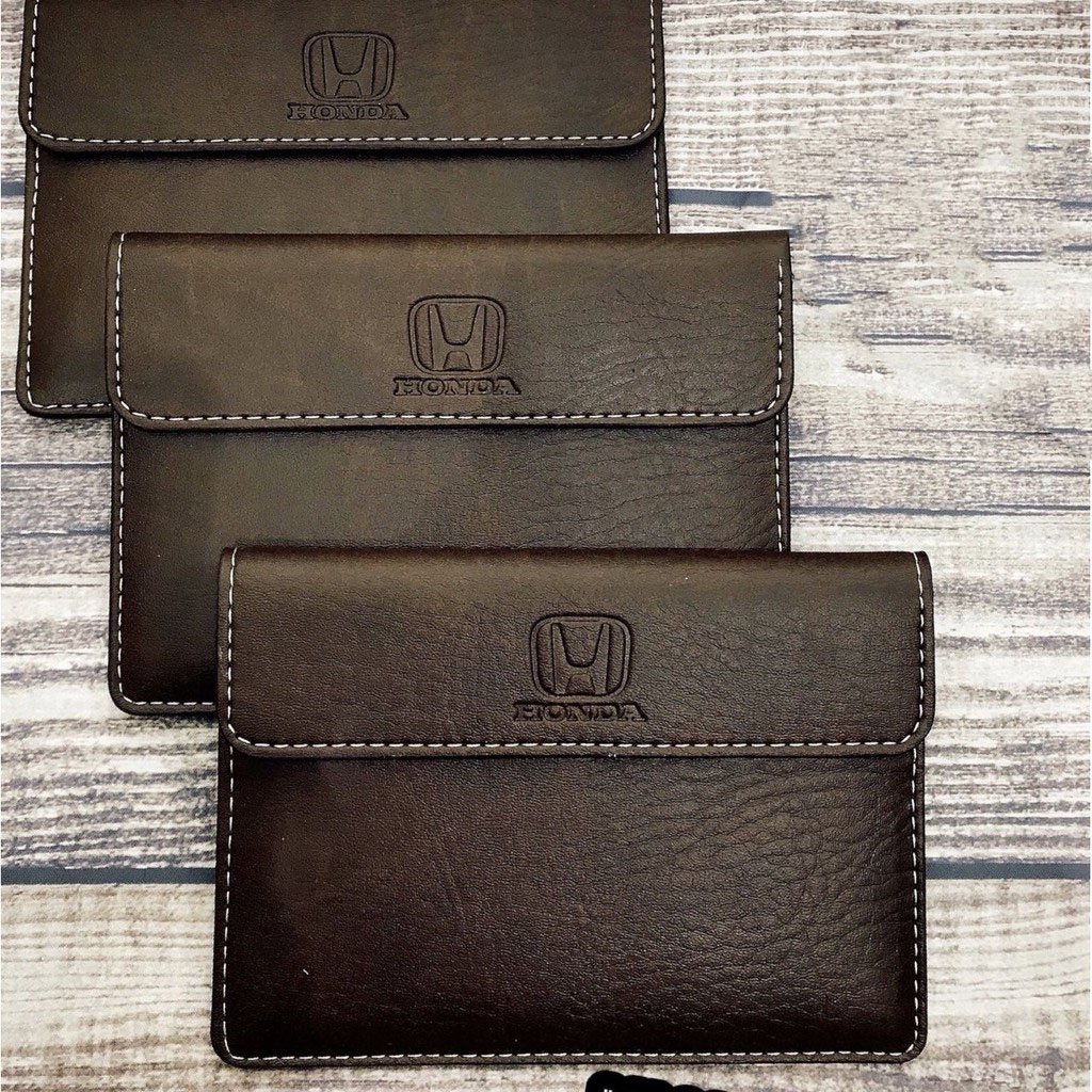 Ví da Honda, Hyundai, Kia, Toyta  logo theo xe dành cho ô tô đựng giấy tờ bỏ bên trong bảo vệ
