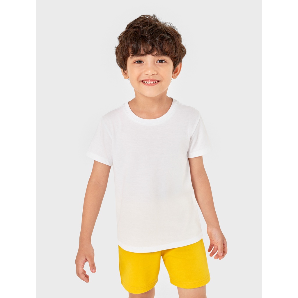 Áo phông bé trai CANIFA cotton 100% cổ tròn tay cộc mặc nhà mềm mại, thoải mái 2LT22S003