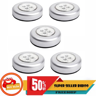 combo 5 đèn led 4 bóng dán tường tiện dụng