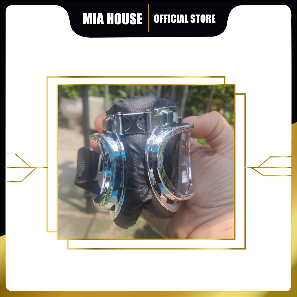 Kính phi công  xịn xò gắn mũ bảo hiểm nửa đầu, mũ bảo hiểm 3 4, vừa là phụ kiện trang trí cho mũ, vừa bảo vệ mắt