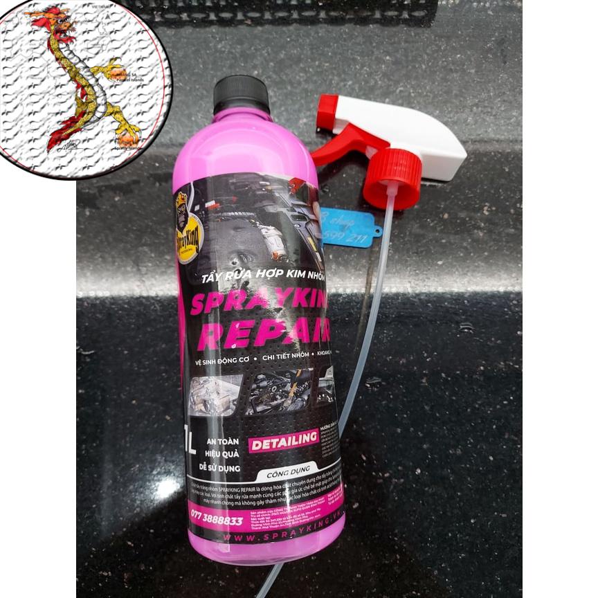 [Chính hãng] Tẩy rửa hợp kim nhôm SPRAYKING REPAIR 1L (850gram), nước tẩy đầu bò lốc máy Sprayking tẩy rửa 1 chạm 1L