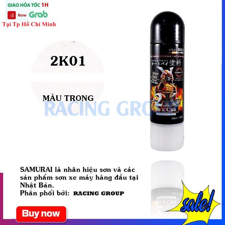 Sơn Xịt Xe Máy Chính Hãng Samurai 2K01 - Sơn Xịt Phủ Bóng Bám Dính Tốt Màu Bền Đẹp