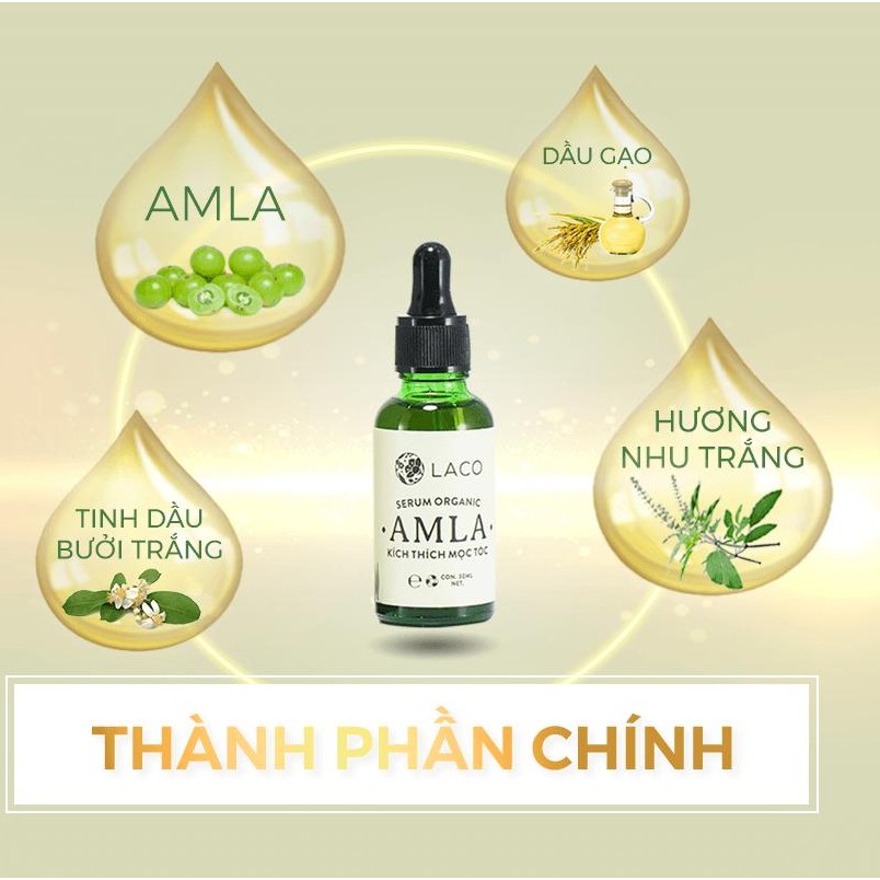 Serum kích mọc tóc AMLA - LACO organic - chai nhỏ giọt 30ml | BigBuy360 - bigbuy360.vn