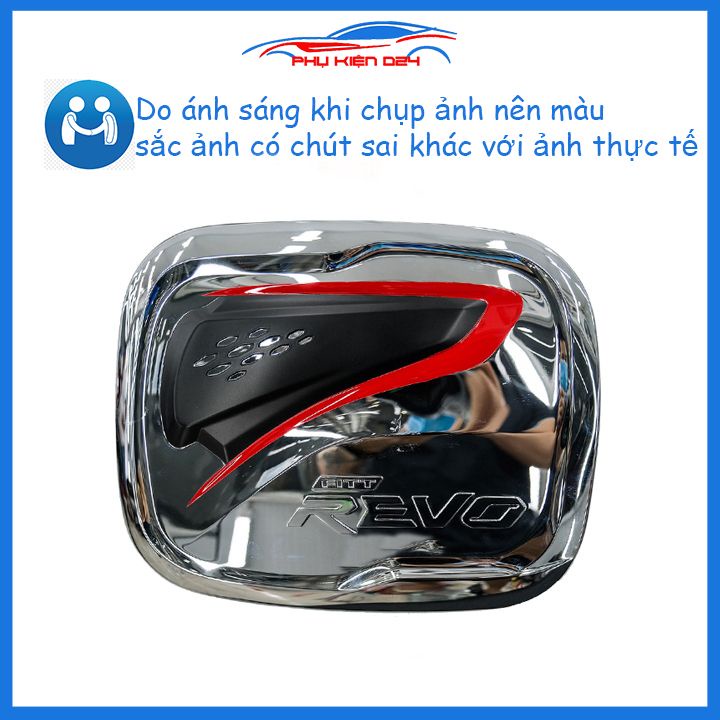 Ốp nắp bình xăng Hilux Revo mạ crom chống trầy trang trí ô tô