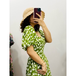 ĐẦM MAXI CỔ VUÔNG TAY BÍ