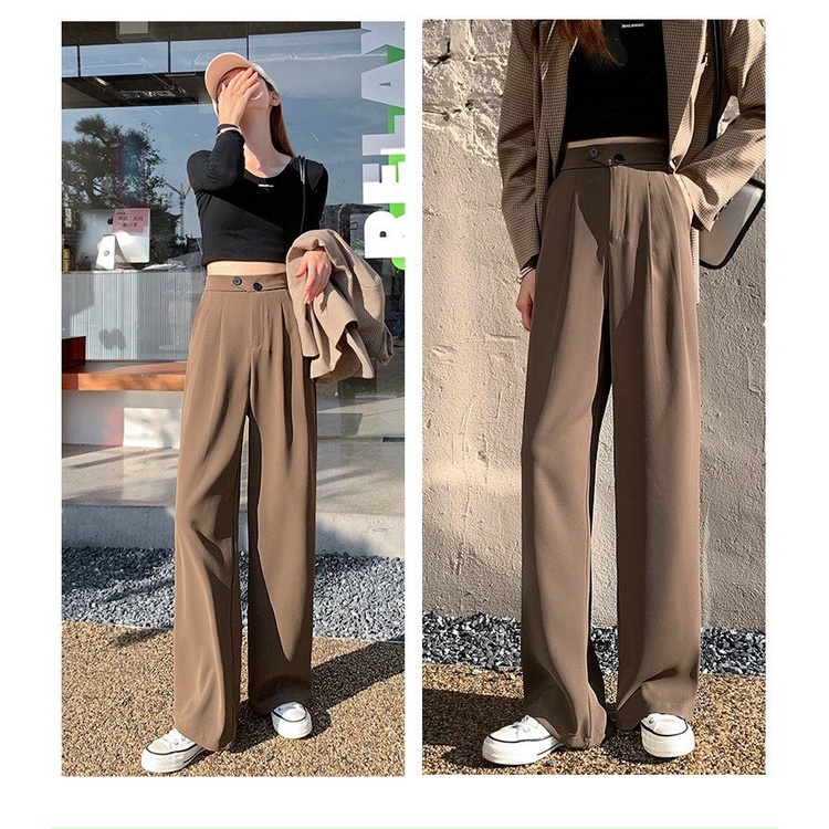 Quần suông khuy lệch _ Hàng Quảng Châu