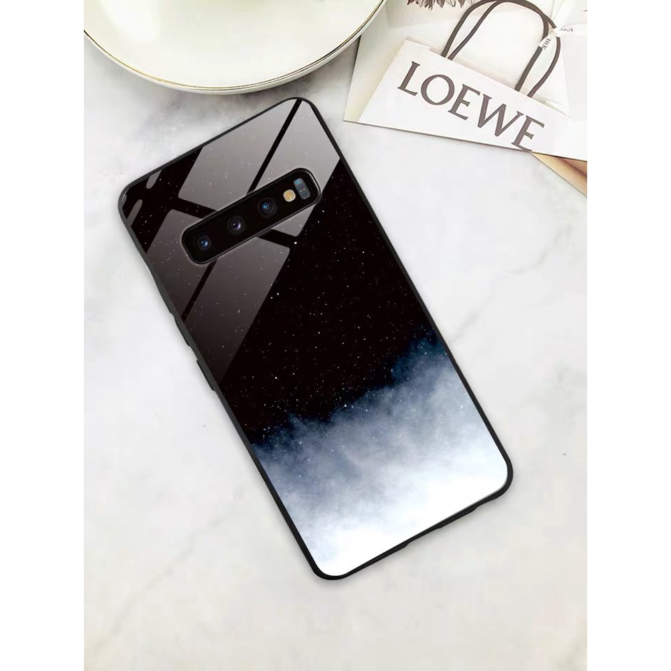 Ốp lưng mặt kính cường lực họa tiết trời sao cho Samsung Note 10 Plus S9 S10 Plus Note 8 Note 9 | BigBuy360 - bigbuy360.vn