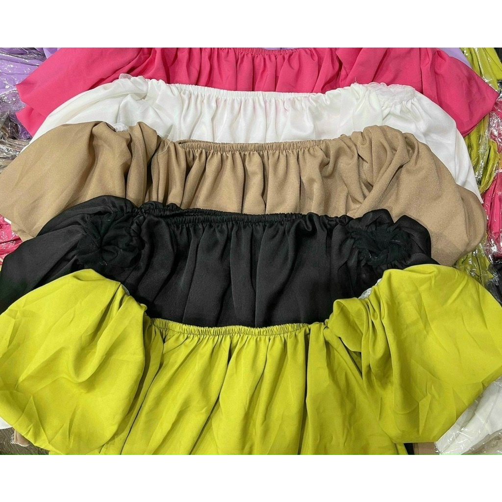 Áo trễ vai, áo hở vai nữ đẹp bèo tay phồng rộng dễ thương, mặc đi chơi, siêu hot trend