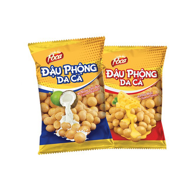 Đậu phộng da cá vị phô mai / nước cốt dừa Poca gói 30g