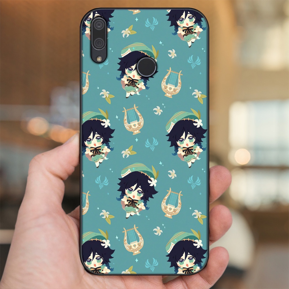 Ốp lưng Huawei Y9 2019 viền đen in hình Venti Genshin Impact