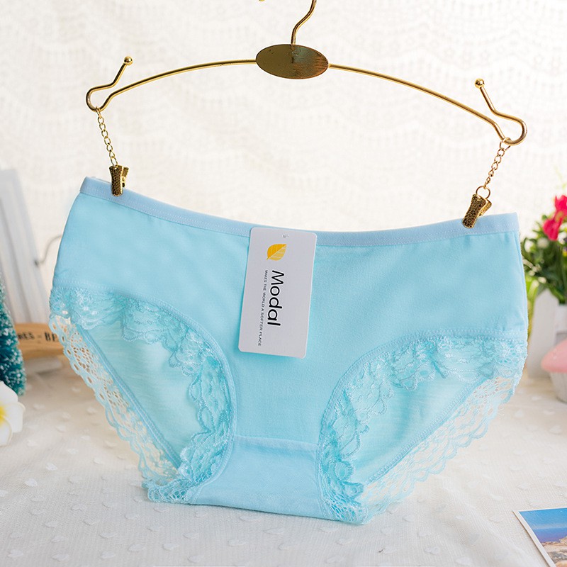 Quần lót nữ cotton, quần lót cotton kháng khuẩn viền ren giá rẻ 04