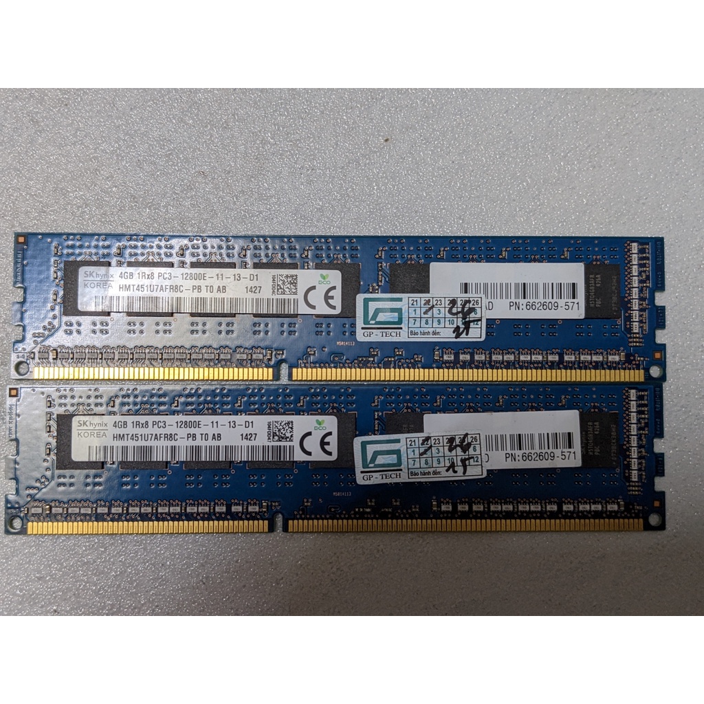 Ram ECC (Unbuffered) server ddr3 4gb/1600 Sử dụng cho các dòng CPU E3 (v1 v2 v3 ) & celeron Pentium