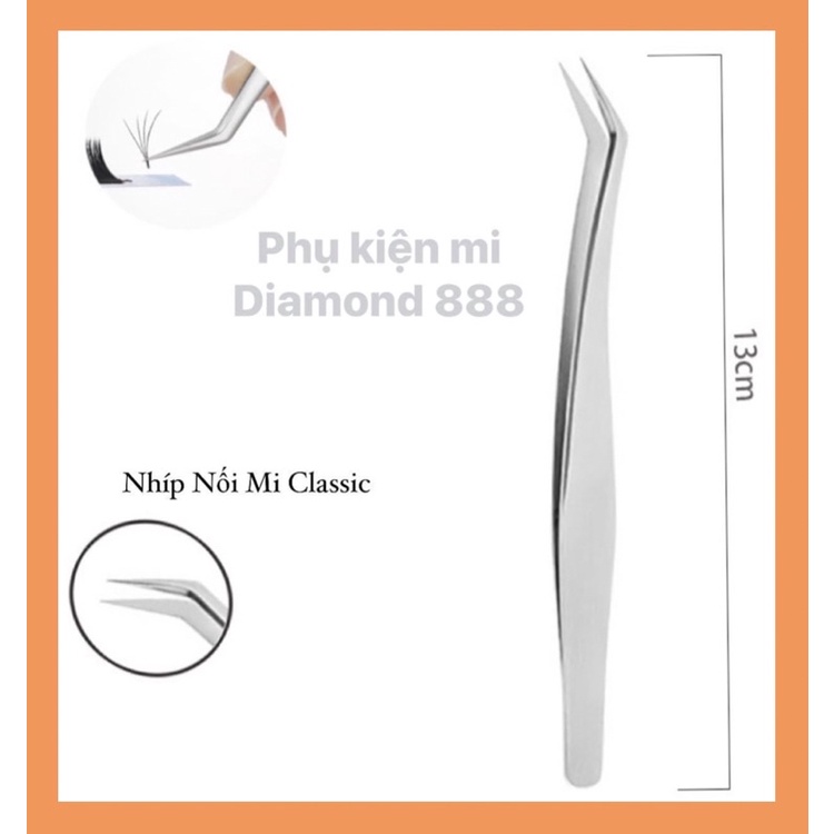 Nhíp nối mi classic, nhíp bạc nối mi sợi