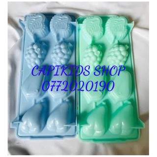 Khuôn rau câu, thạch trà sữa, khay đá hình trái cây - 8 viên
